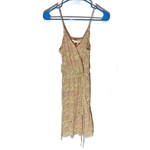 Rebecca Taylor Geometric Print Silk Wrap Dress